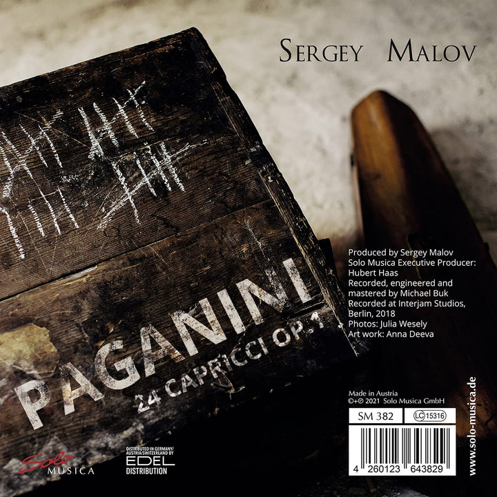 Sergey Malov - Paganini: 24 Capricci Op.1 [Sergey Malov] [Solo Musica: SM382] [Audio CD]