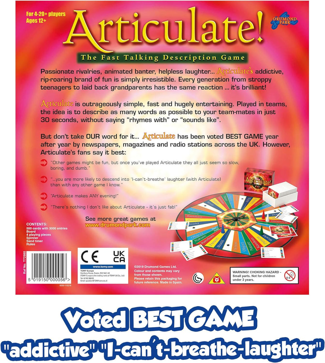 Drumond Park 5019150000056 Articulate Family Board Fast Talking Description Game, Single, Multi, 26.92 x 26.67 x 9.14 cm