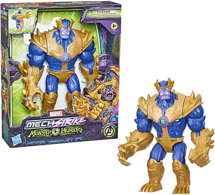 Hasbro Marvel Avengers Mech Strike Monster Hunters Monster Punch Thanos Toy, 22.