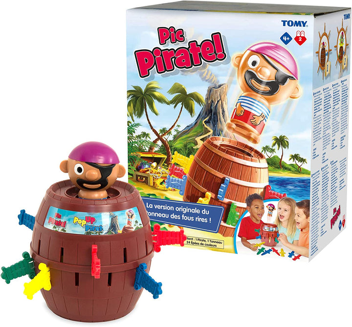 Tomy Pop Up Pirate Classic Juego de mesa infantil de acción Familia y preescolar Niños