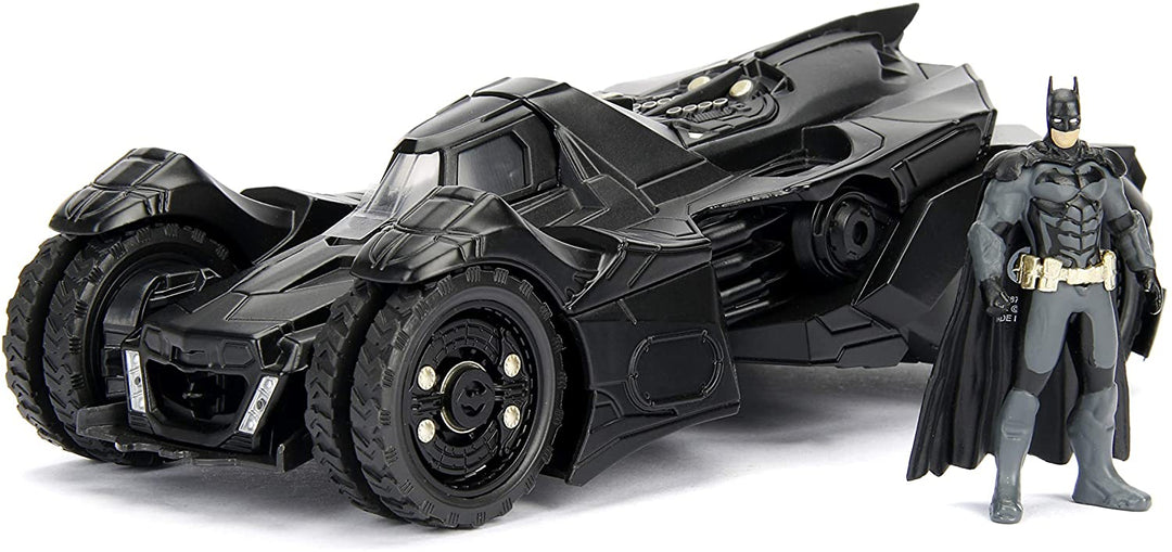 Jada Toys 253215004 Arkham Knight Batmobile 1:24 Scale Die-cast, Opening Doors, Includes Batman Figure, Black, One Size