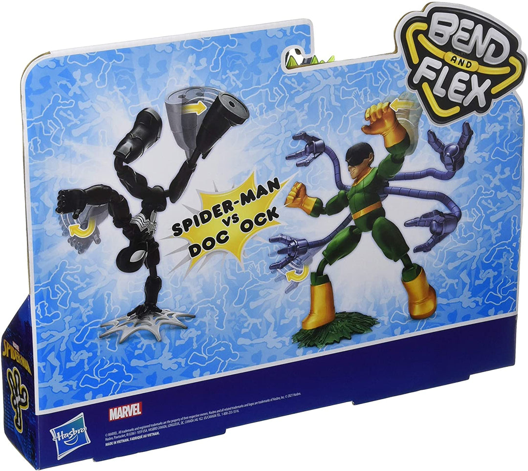Marvel Spider-Man Bend en Flex Black Suit Spider-Man vs Doc Ock actiefiguren