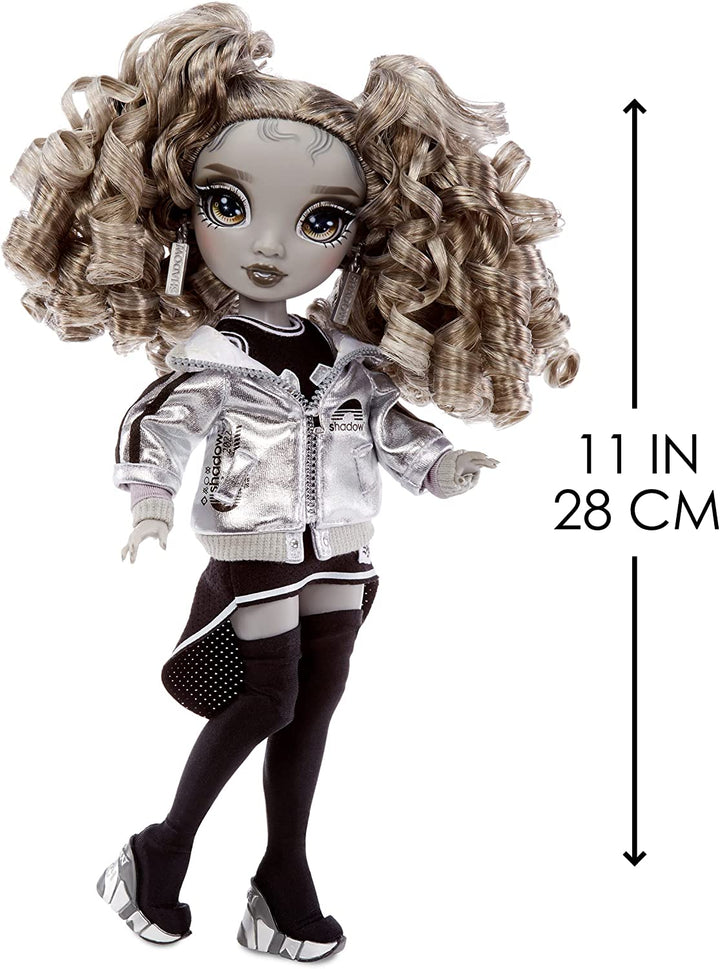 Rainbow High Shadow High Series - NICOLE STEEL - Greyscale Fashion Doll with Curly Hair