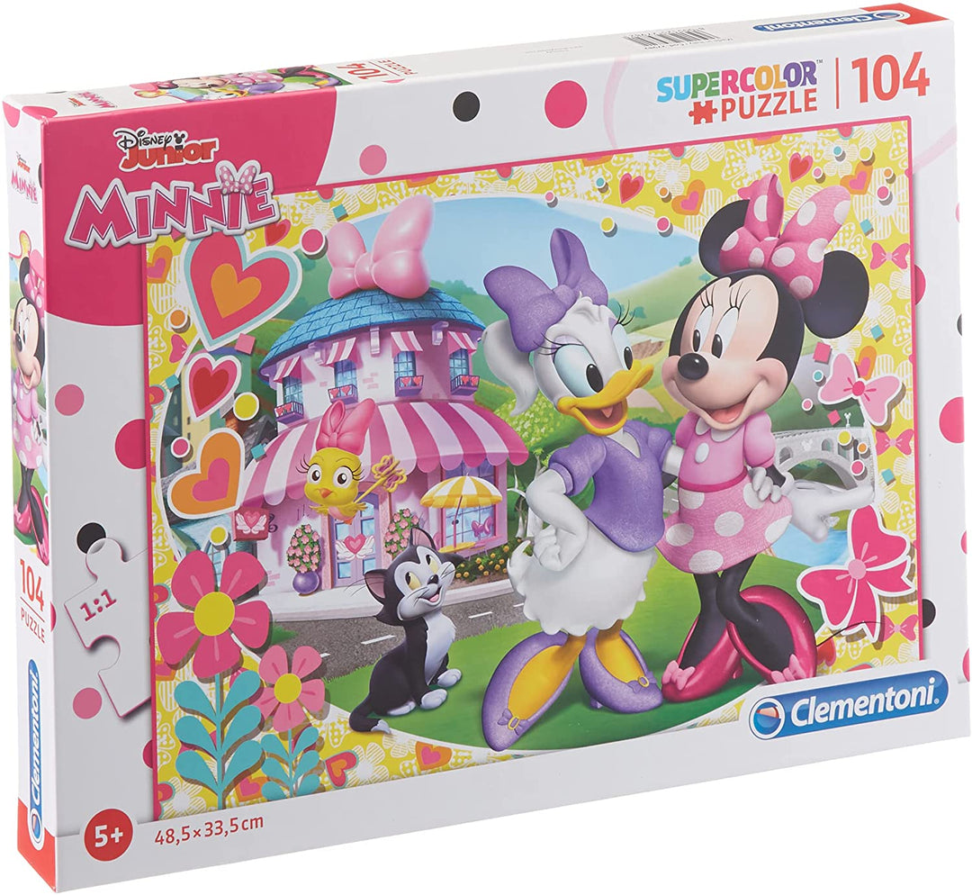 Clementoni 27982 Minnie Happy Helpers -Supercolor Puzzle for children -104 Pieces