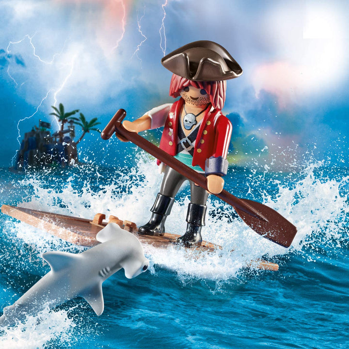 Playmobil 70598 Special Plus Pirate with Raft, Multicoloured, One Size