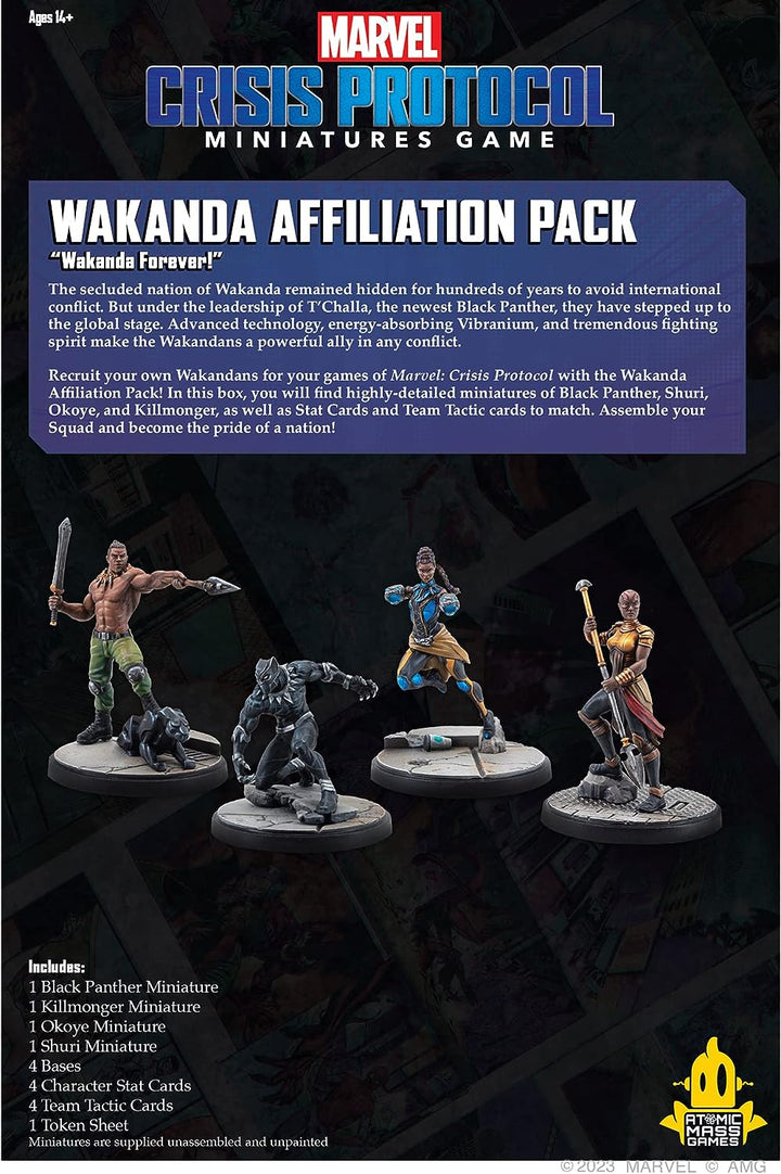 Atomic Mass Games | Marvel Crisis Protocol: Wakanda Affiliation Pack | Miniatures Card Game