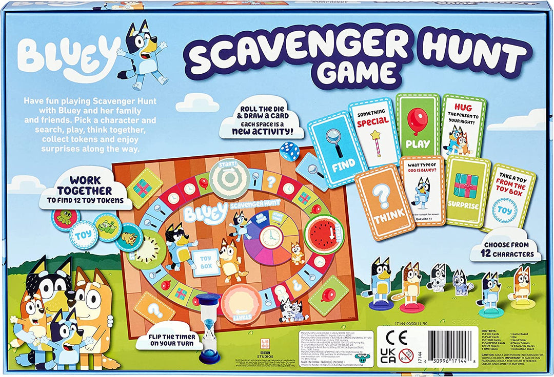 Bluey Scavenger Hunt Board Game - Official Family Board Game for 2-4 Players