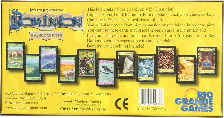 Rio Grande Games Dominion Expansion Base Cards