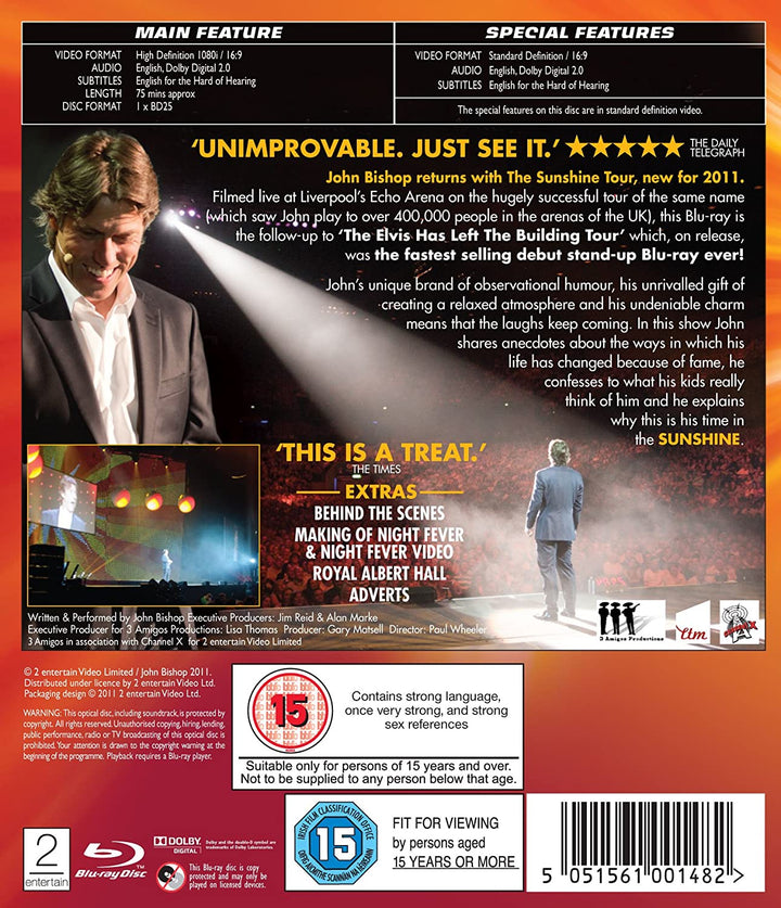 John Bishop Live - Sunshine Tour [2011] [Region Free] [Blu-ray]