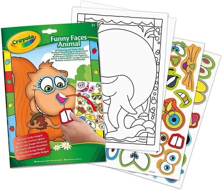 CRAYOLA - Colouring Book + Stickers 29 x 20, Multicoloured (7349)