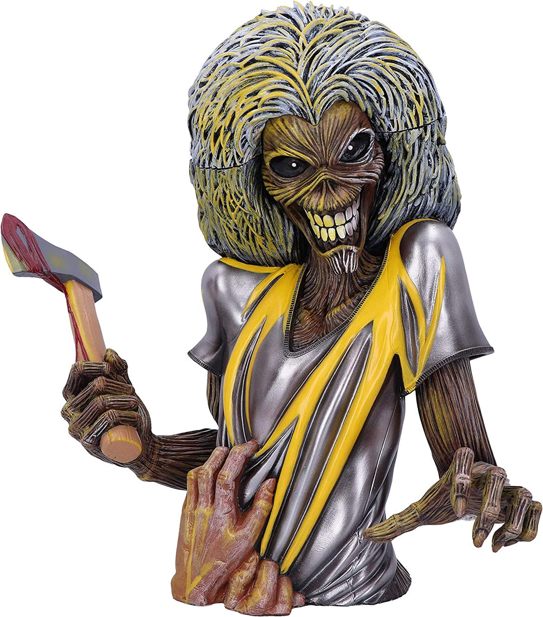 Nemesis Now Officially Licensed Iron Maiden The Killers Eddie Album Bust Box, Resin, Yellow, 30cm