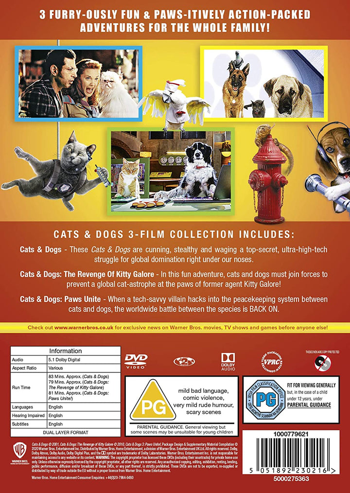 Cats & Dogs 3 Film Collection [2020] - Family/Comedy [DVD]