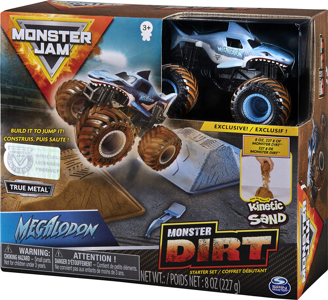 Toysmith Monster Jam Dirt Starter Set, Featuring 8oz of Monster Dirt and Officia