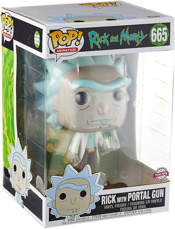 Rick and Morty Rick (met Portaalgeweer) 10" Exclusief Funko 47379 Pop! Vinyl #665