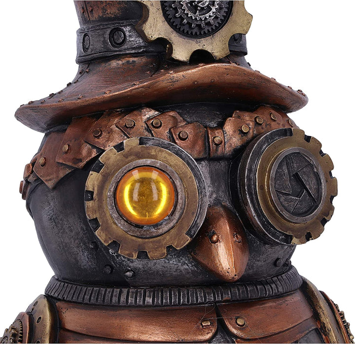 Nemesis Now Hootle 22.7cm Steampunk Owl with Top Hat Figurine, Bronze D5413T1