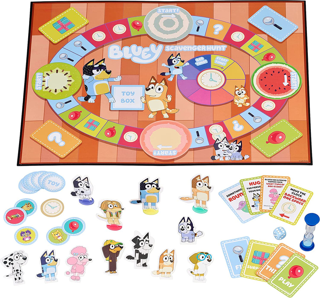 Bluey Scavenger Hunt Board Game - Official Family Board Game for 2-4 Players