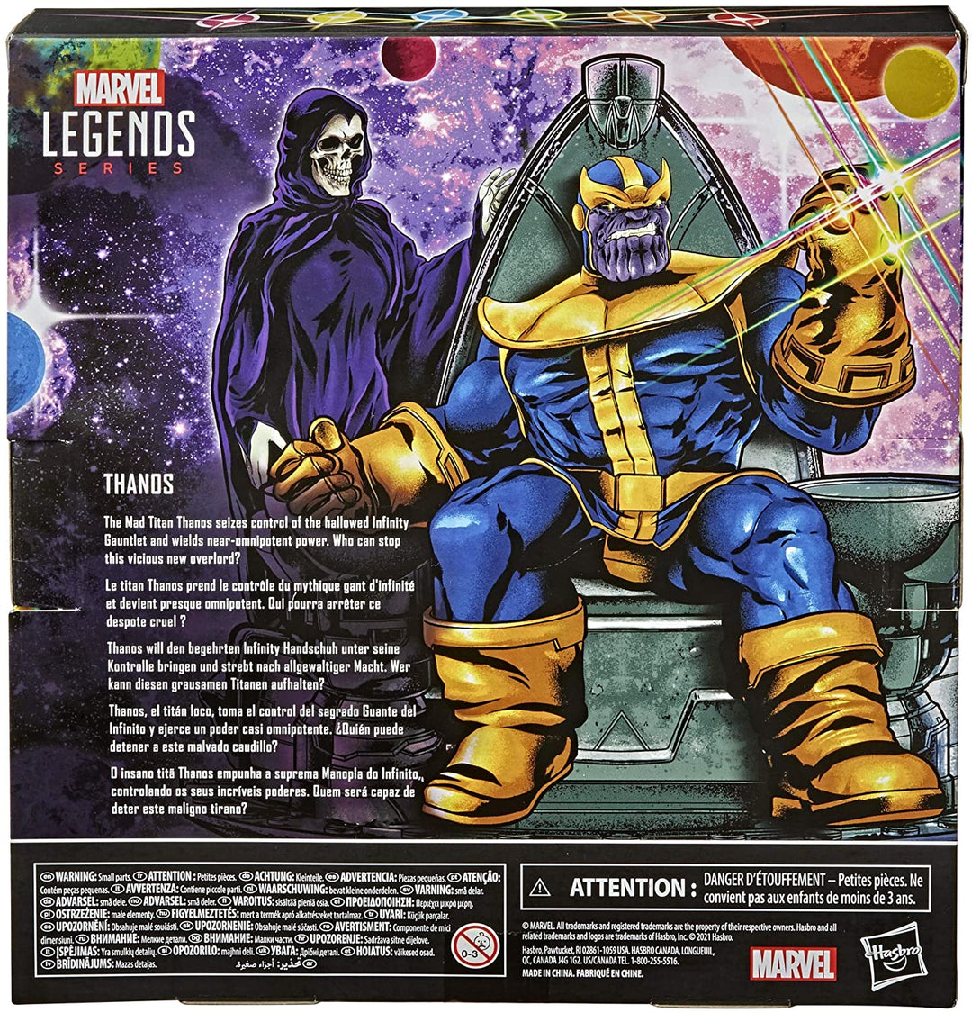 Hasbro Marvel Legends Series 6-inch Collectible Action Figure Thanos Toy, Premium Design and 3 Accessories, F0220