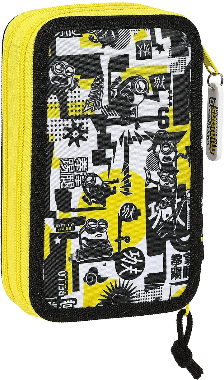 Safta Boy's M854 School Case with 28 Tools Included, White/Black/Yellow, 125x40x