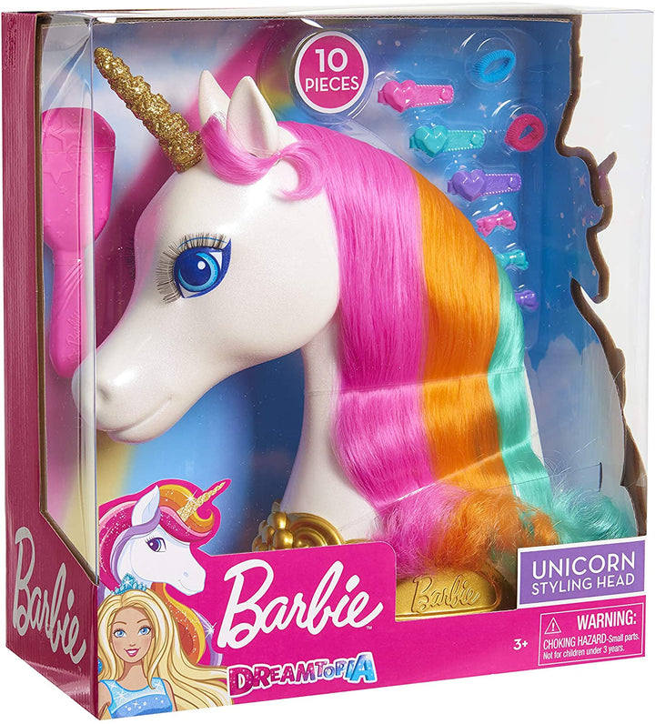 JP Barbie 62861 Barbie Dreamtopia Unicorn Styling Head, Multicolour