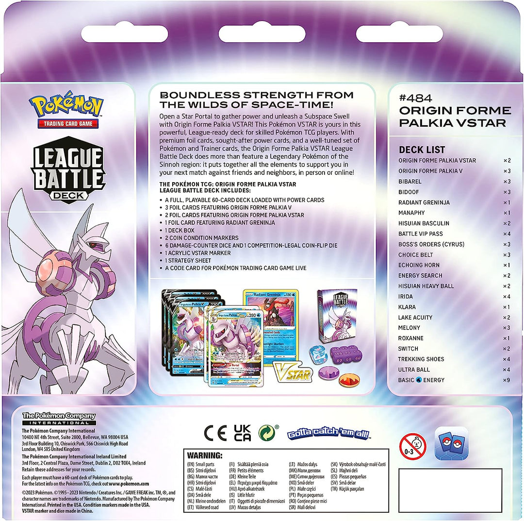 Pokemon Origin Forme Palkia VSTAR League Battle Deck