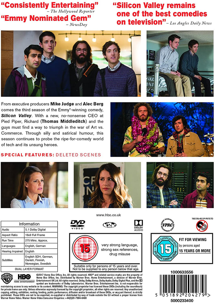 Silicon Valley: Season 3 [2016] [DVD]