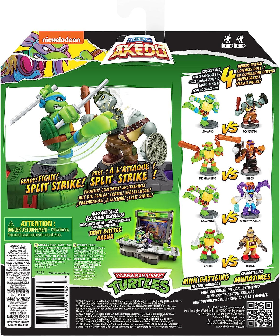 Legends Of Akedo Teenage Mutant Ninja Turtles. Mini Battling Warriors Versus Pack