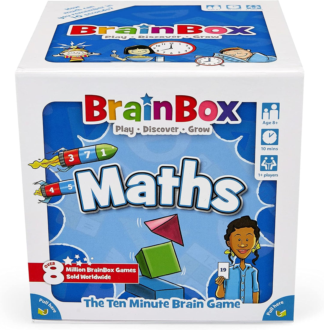 BrainBox Maths (2022) | Card Game | Ages 8+ | 1+ Players | 10+ Minutes Playing Time