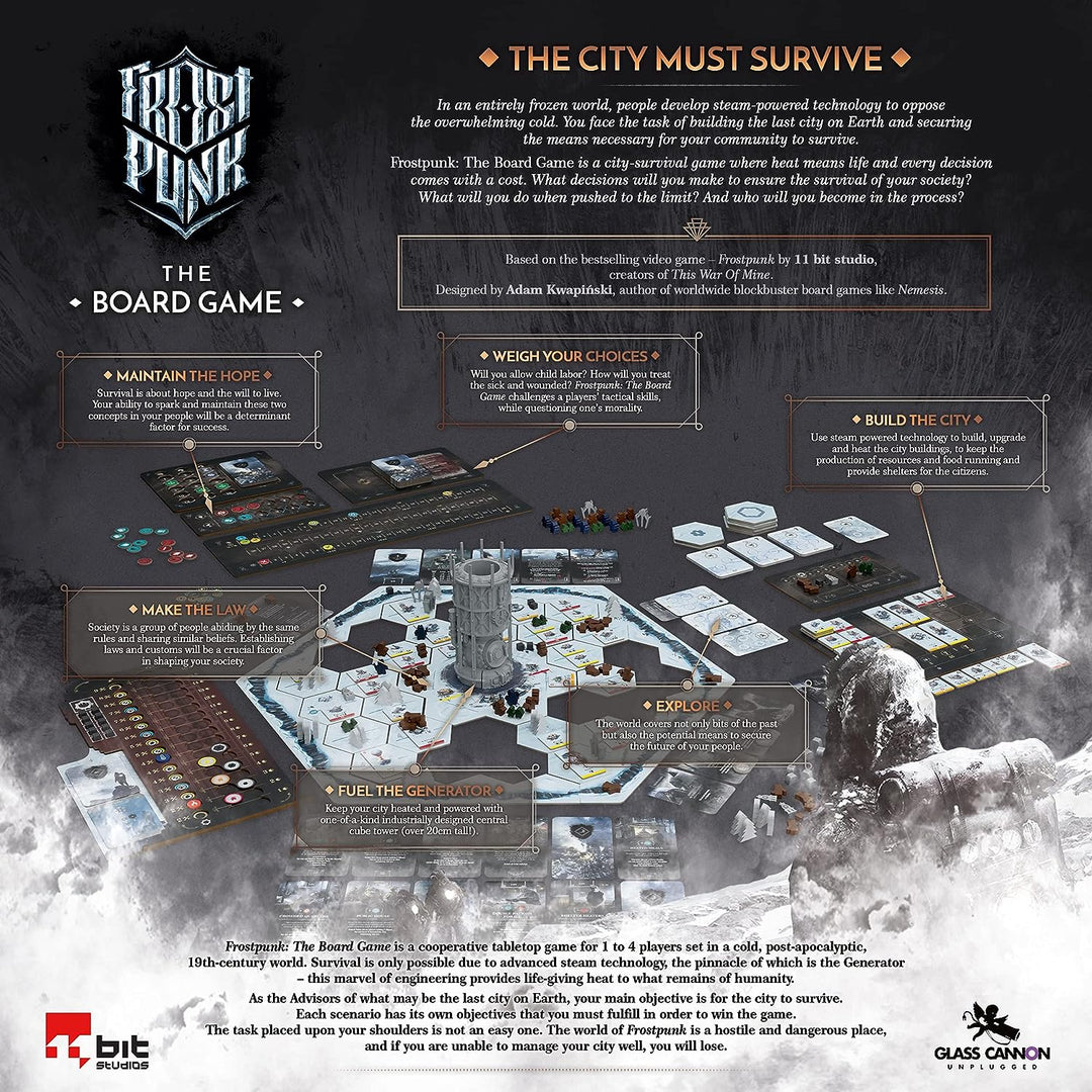 Glass Cannon Unplugged | Frostpunk: The Board Game | Board Game | Ages 16+