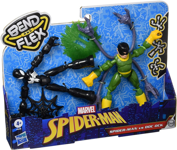 Marvel Spider-Man Bend en Flex Black Suit Spider-Man vs Doc Ock actiefiguren