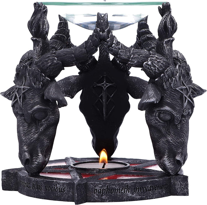 Nemesis Now B5189R0 Occult Baphomet Head Oil Burner, Black, 13.5cm