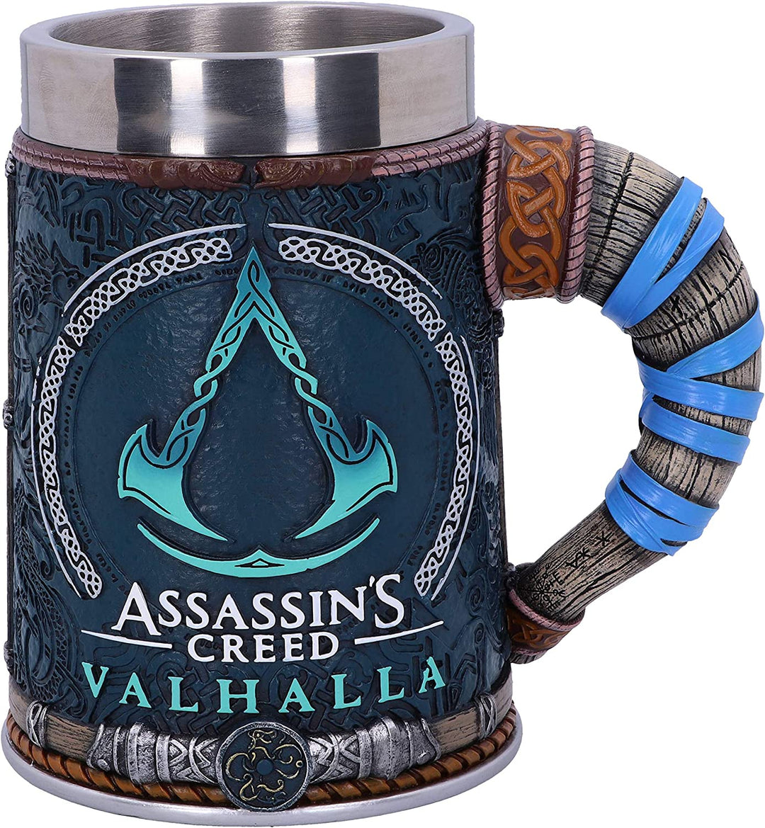 Nemesis Now B5335S0 Officially Licensed Assassins Creed Valhalla Viking Game Tankard, Resin w. Stainless Steel