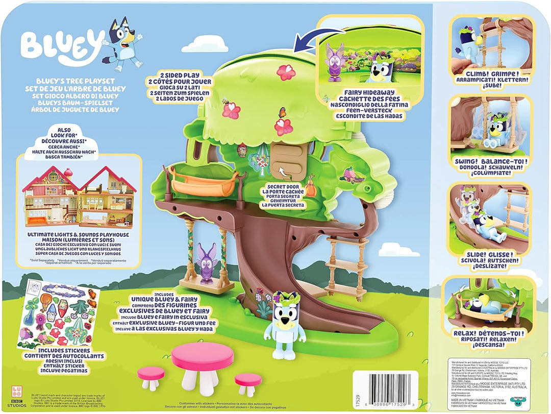 Bluey Tree Playset With Secret Hideaway, Flower Crown And Secret Fairy Figure