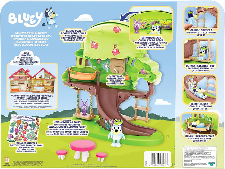 Bluey Tree Playset With Secret Hideaway, Flower Crown And Secret Fairy Figure