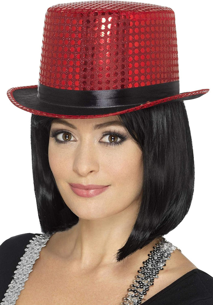 Smiffys Red Men's Sequin Top Hat (US)