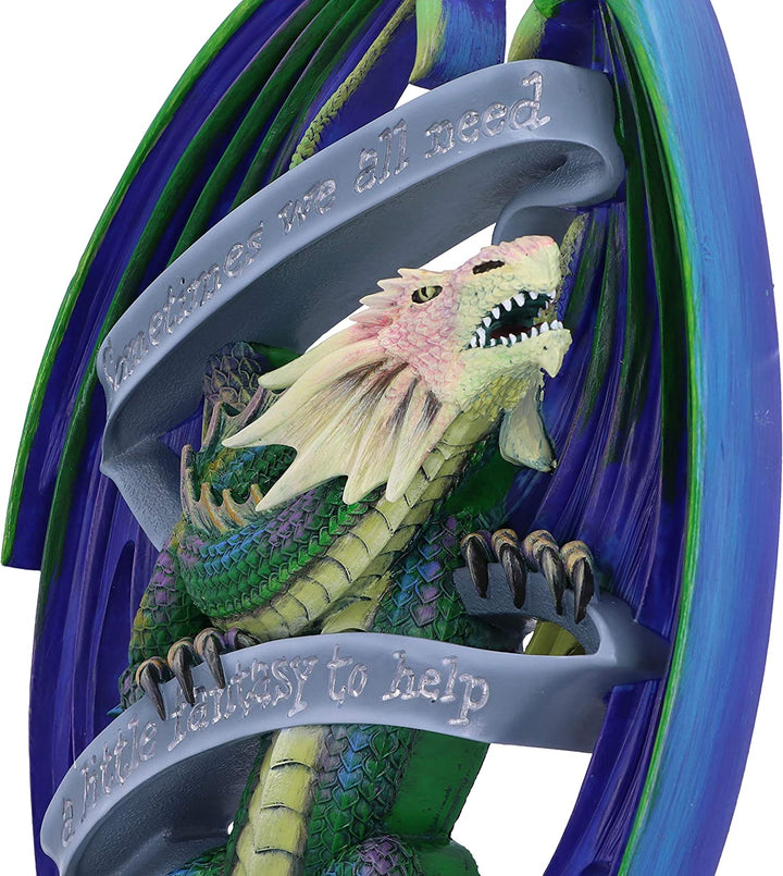 Nemesis Now Anne Stokes Sometimes Rainbow Dragon Scroll Wall Plaque, 33cm