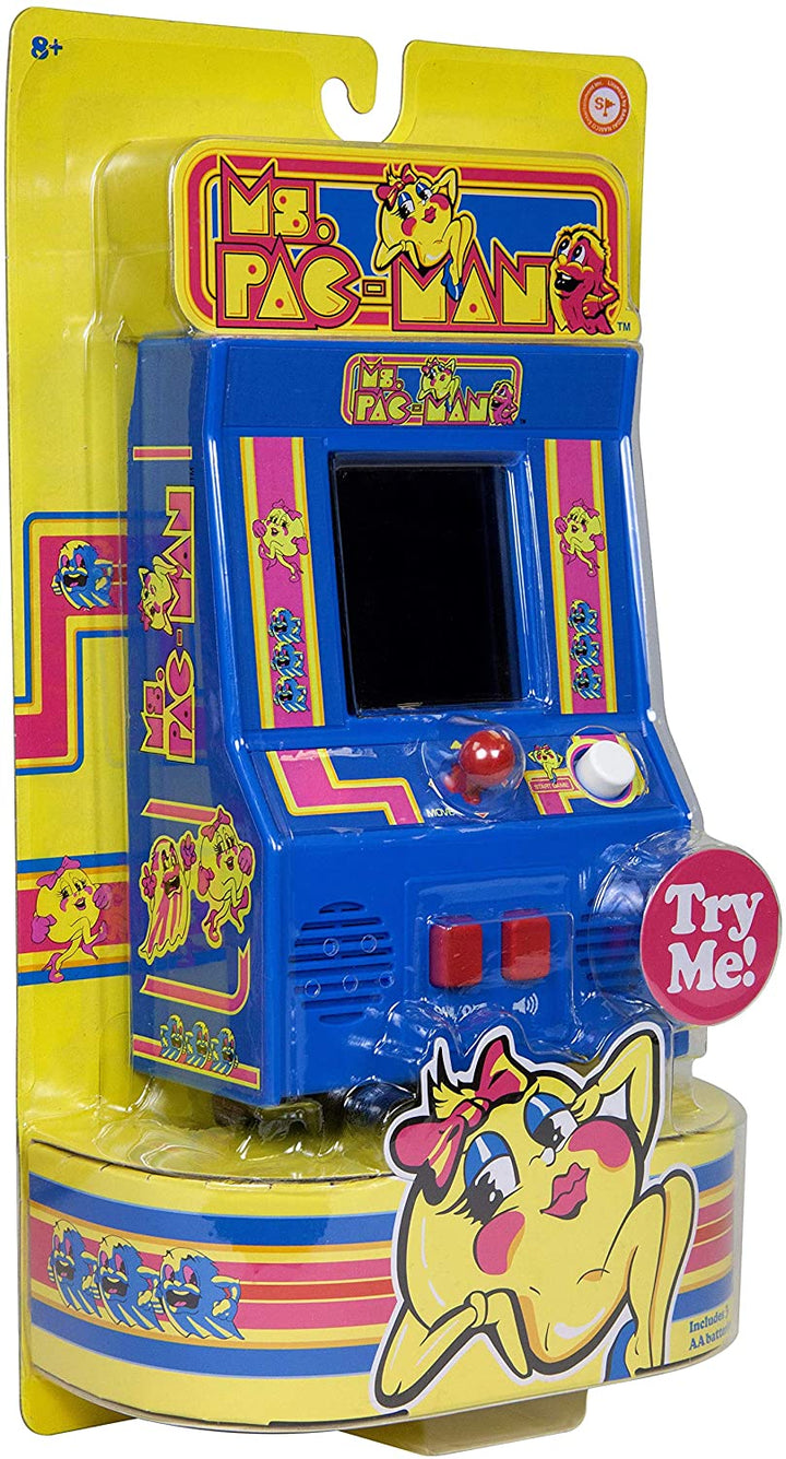 Basic Fun! 520 09614 Sceen Ms Pac-Man Mini Arcade Game (4C Screen), Multicolour