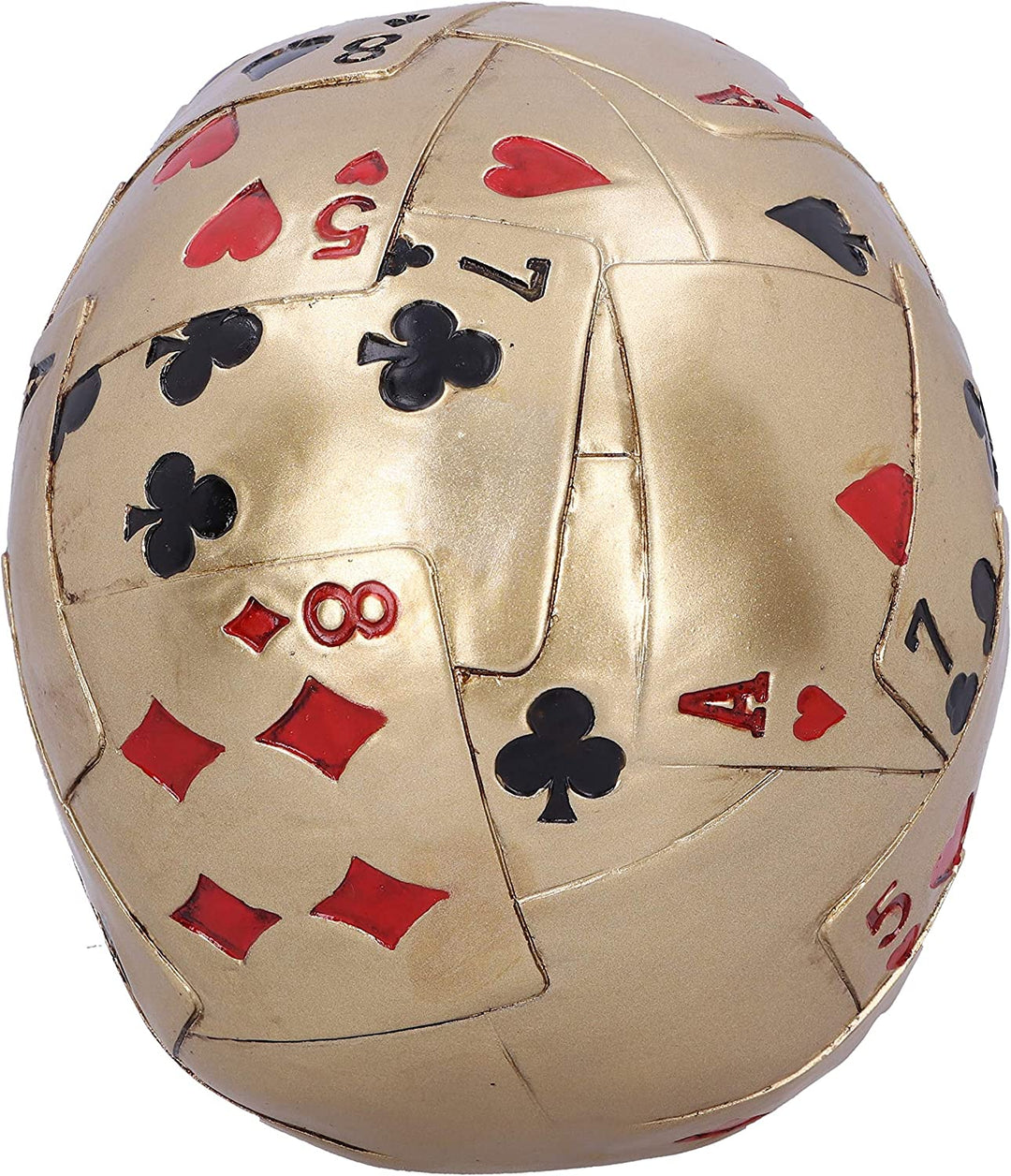 Dead Mans Hand Golden Playing Card Skull Ornament