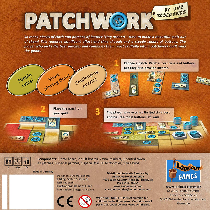 Lookout Games - Patchwork - Board Game