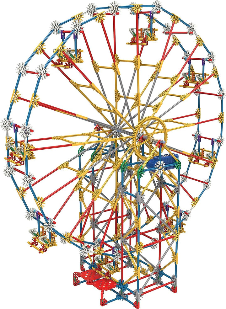 K'NEX 17035 Thrill Rides 3-in-1 Classic Amusement Park Building Set, 744 Piece Kids Building Set for Creative Play, Hours of Fun Making Three Fair Ground Rides, Suitable for Boys and Girls Aged 9+