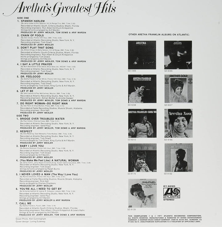 Aretha Franklin - Greatest Hits [Vinyl]