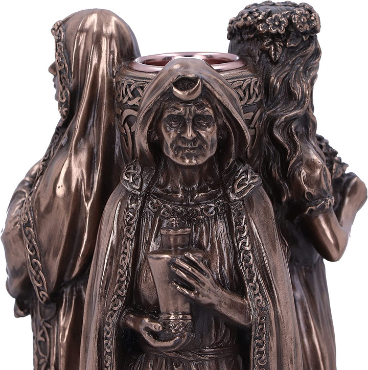 Nemesis Now Maiden, Mother, Crone Candle Holder 17cm, Bronze