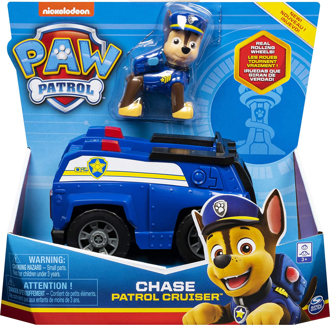 PAW Patrol 6054118 Chase’s Patrol Cruiser Vehicle with Collectible Figure