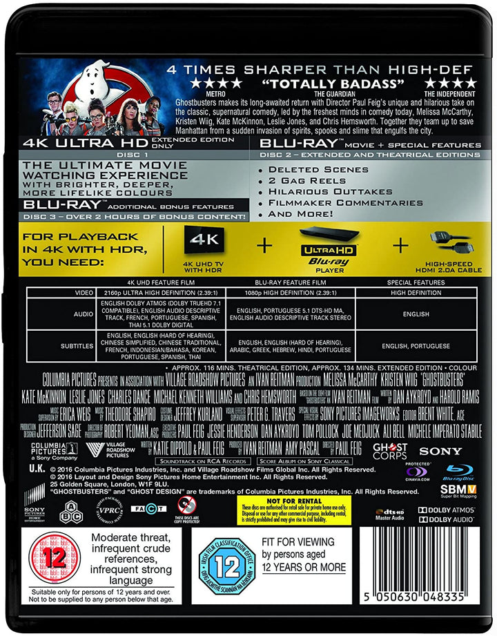 Ghostbusters 4K Ultra HD & [2016] [Region Free]