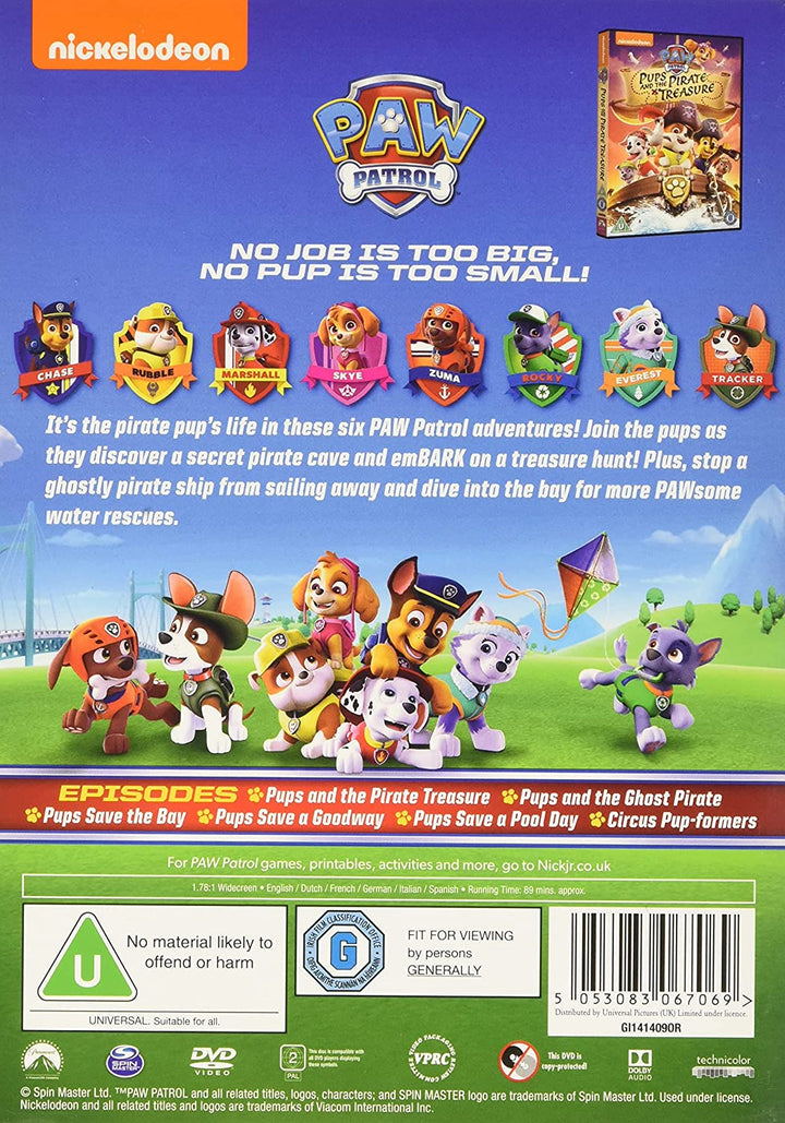 Paw Patrol: Pups And The Pirate Treasure [2015] - [DVD]