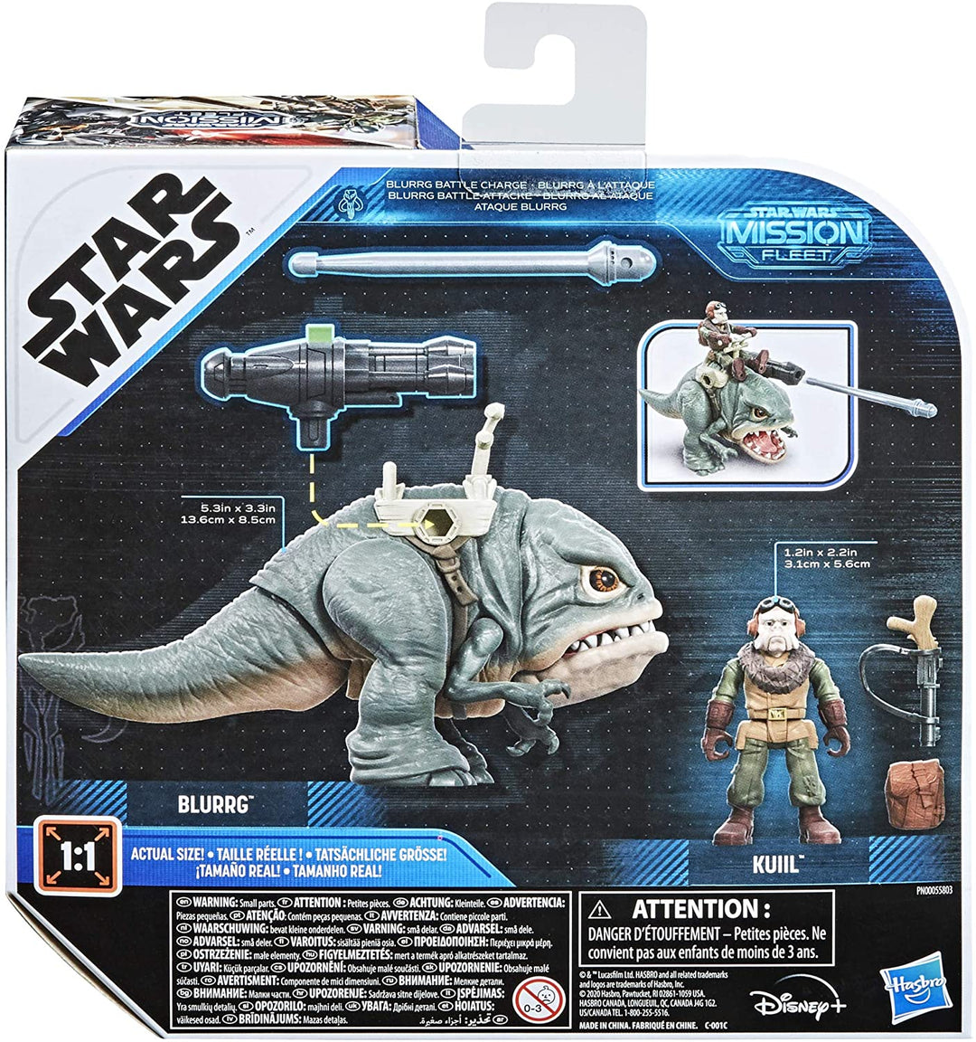 Star Wars Mission Fleet Expedition Class Kuiil with Blurrg Toys, Blurrg Battle Charge 6-cm-scale Action Figures