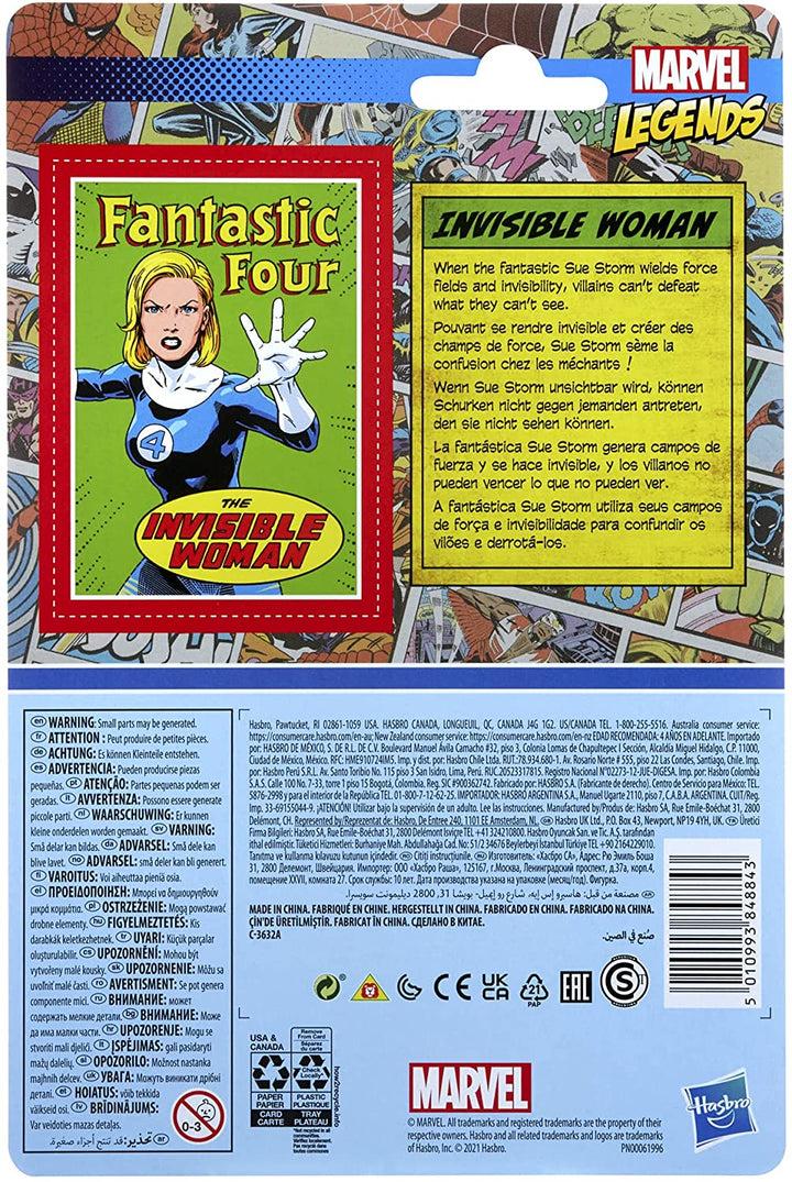 Hasbro Marvel Legends Series 3.75-inch Retro Collection Invisible Woman Action Figure Toy