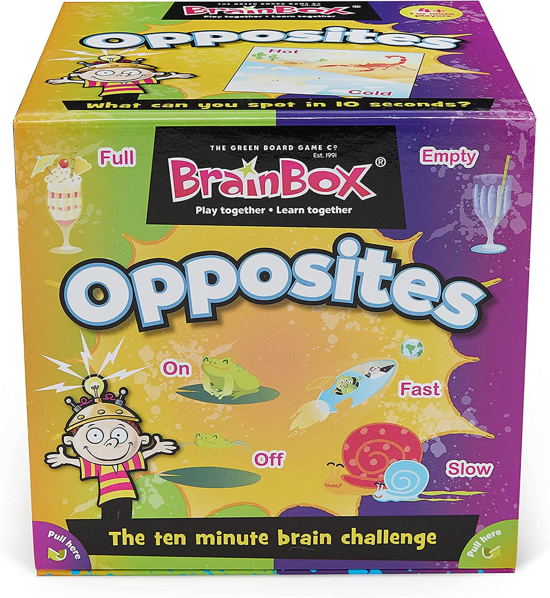 BrainBox | Opposites | Card Game | Ages 8+ | 1+ Players | 10 Minutes Playing Time