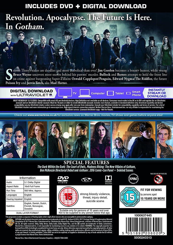 Gotham: Season 3 [2016] [2017] - Action [DVD]