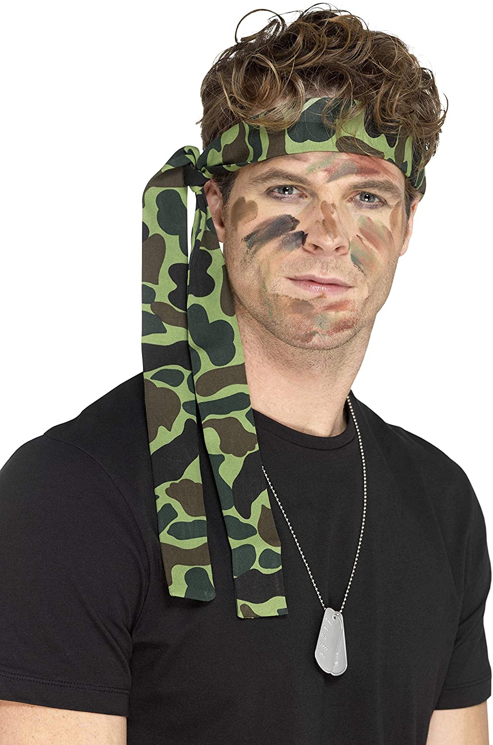 Smiffys Army Hoofdband Camouflage 150 x 4 cm