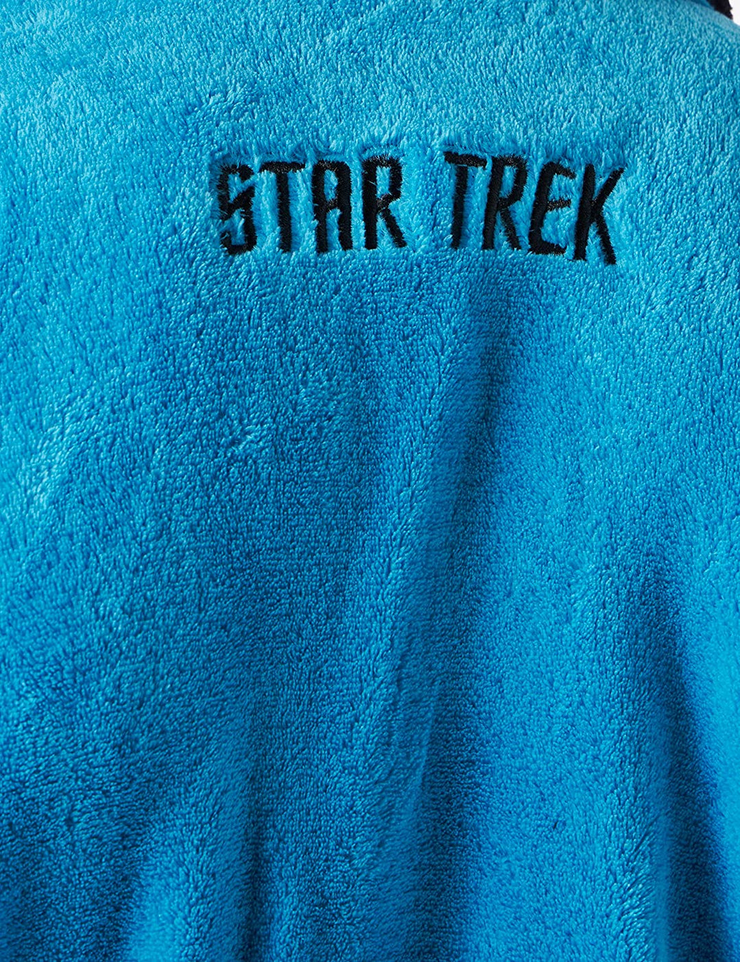 Groovy Star Trek Bathrobe Dressing Night Gown Mens Robe Official Merch Blue Spoc